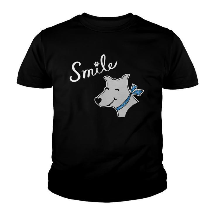 Happy Smile Dog Pet Lover Youth T-shirt