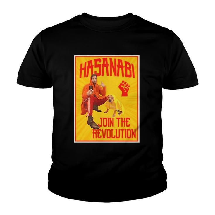 Hasanabi Join The Revolution Raised Fist Youth T-shirt