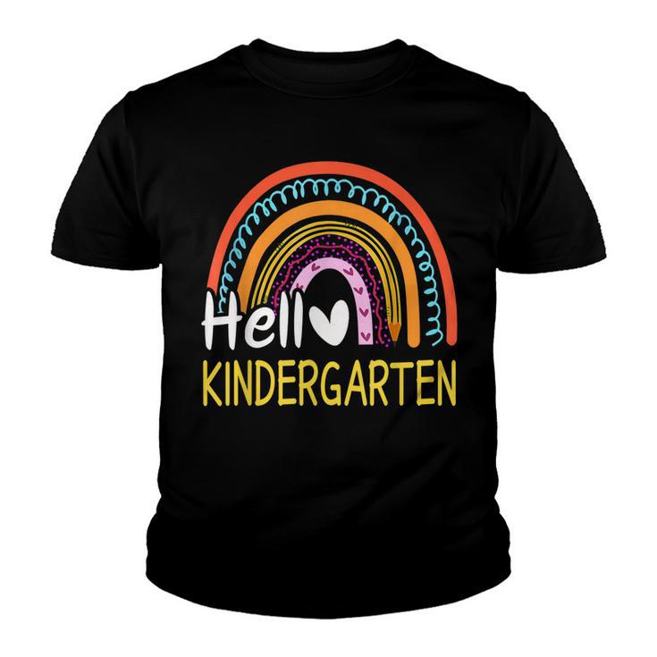 Hello Kindergarten Team Kinder Back To School Rainbow Kids  Youth T-shirt