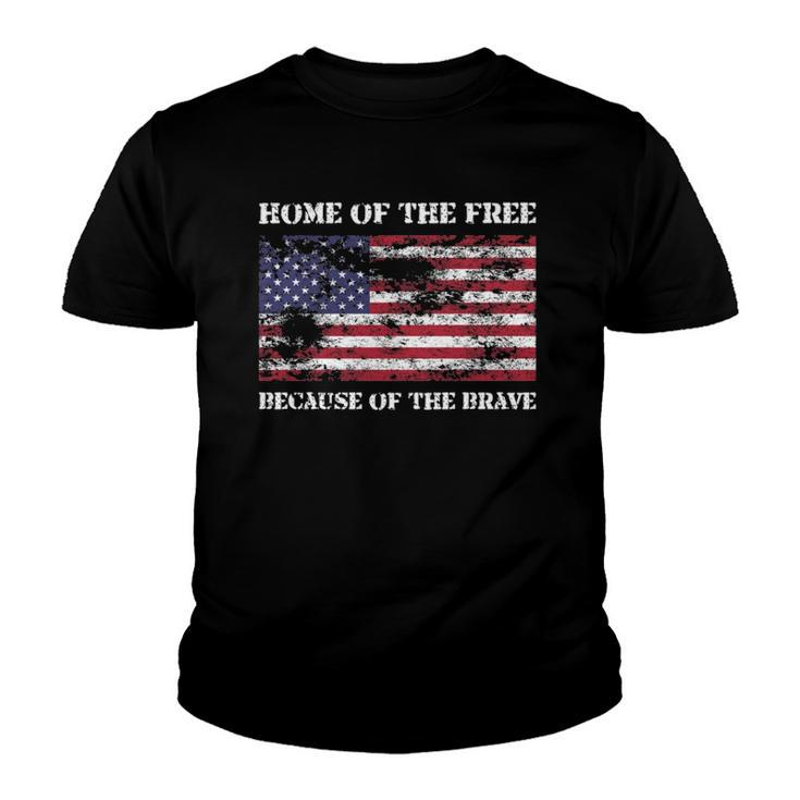 Home Of The Free Because Brave Grunge Youth T-shirt