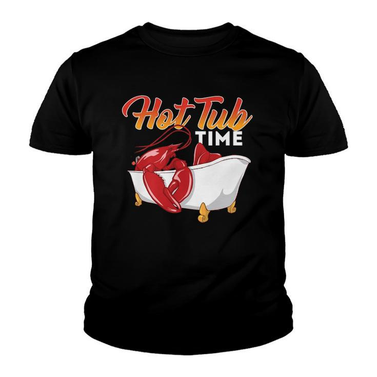 Hot Tub Time - Funny Lobster Shrimps Crawfish Crab Seafood Youth T-shirt