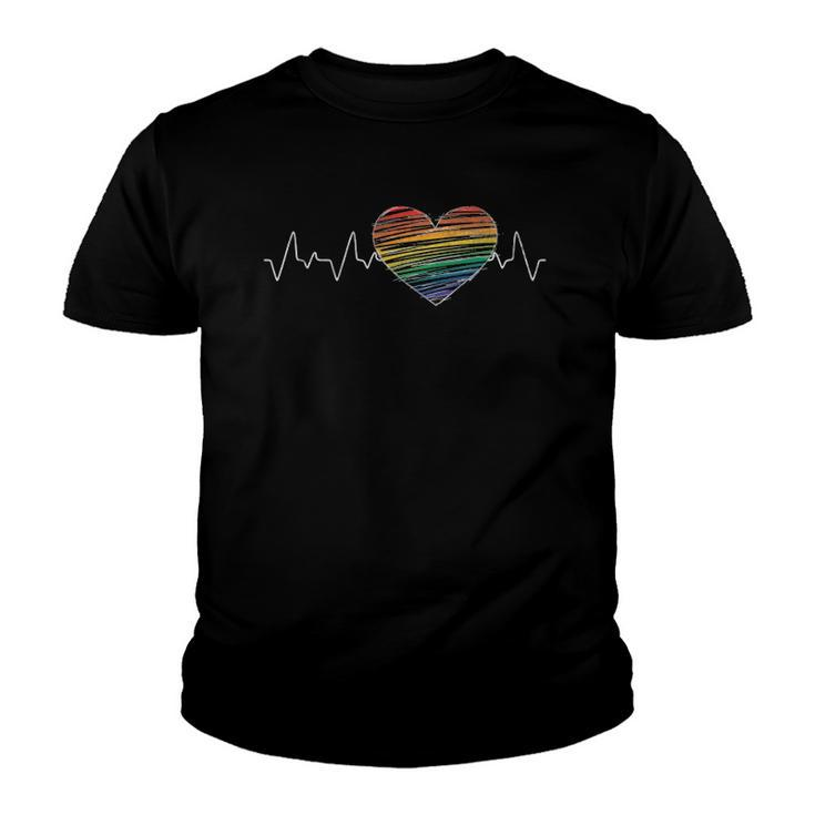 Human Rights Equality Gay Pride Month Heartbeat Lgbt Youth T-shirt