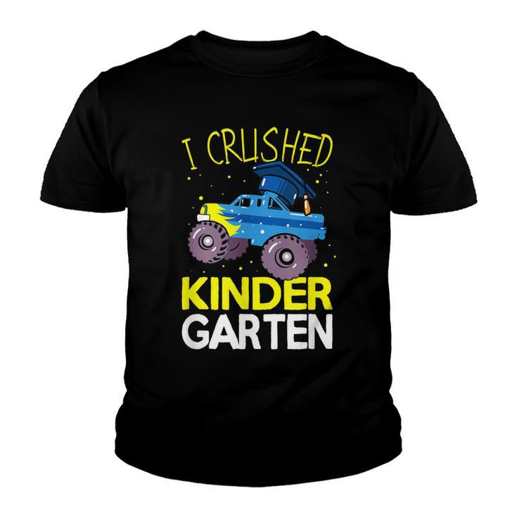 I Crushed Kindergarten Monster Truck Graduation Boys  Youth T-shirt