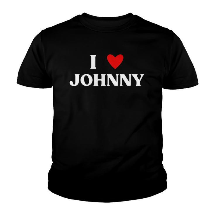 I Heart Johnny Red Heart Youth T-shirt