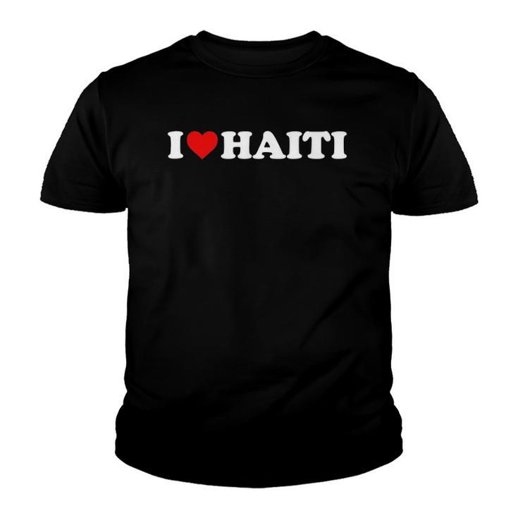 I Love Haiti - Red Heart Youth T-shirt