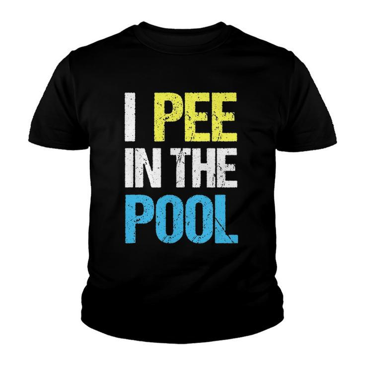 I Pee In The Pool Funny Summer Youth T-shirt