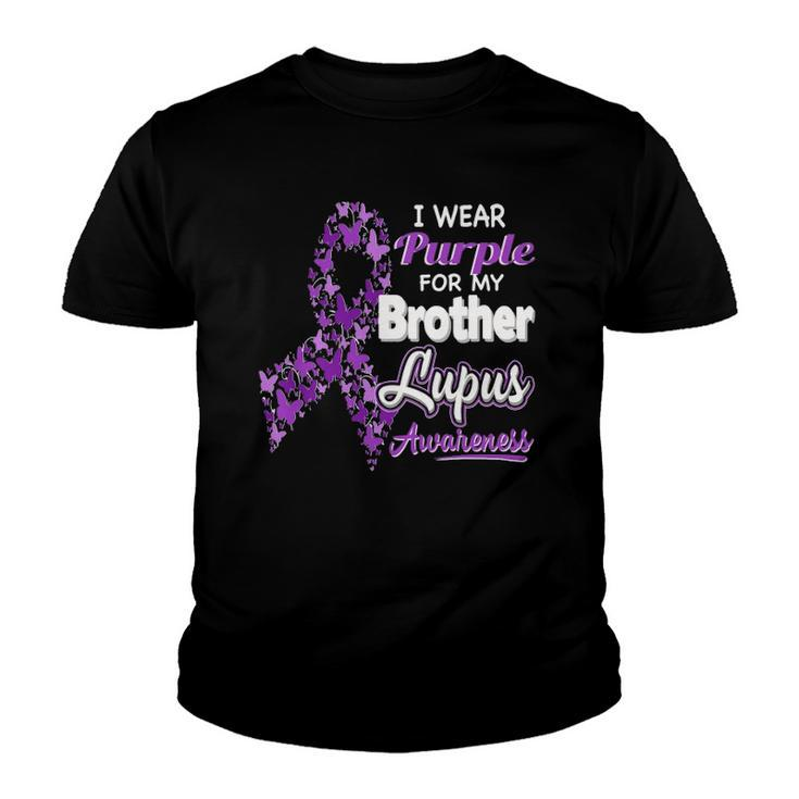 I Wear Purple For My Brother - Lupus Awareness Youth T-shirt