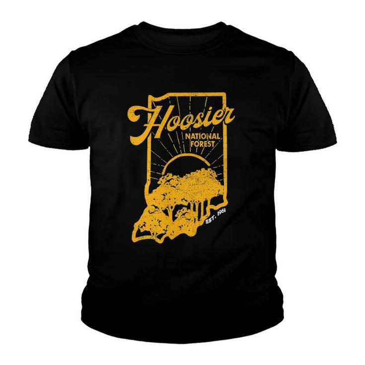 Indiana State Hoosier National Forest Retro Vintage Youth T-shirt