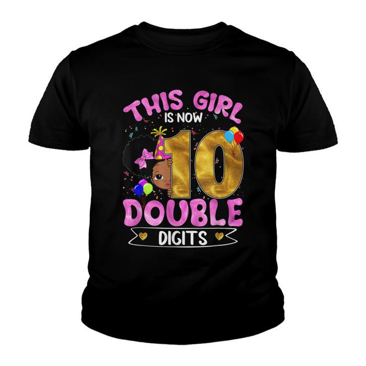 Its My 10Th Birthday This Girl Is Now 10 Black Girls Kids  Youth T-shirt