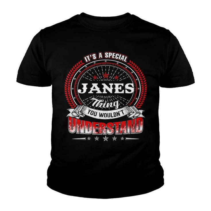 Janes Shirt Family Crest Janes T Shirt Janes Clothing Janes Tshirt Janes Tshirt Gifts For The Janes  Youth T-shirt