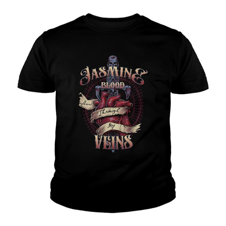 Jasmine Blood Runs Through My Veins Name Youth T-shirt