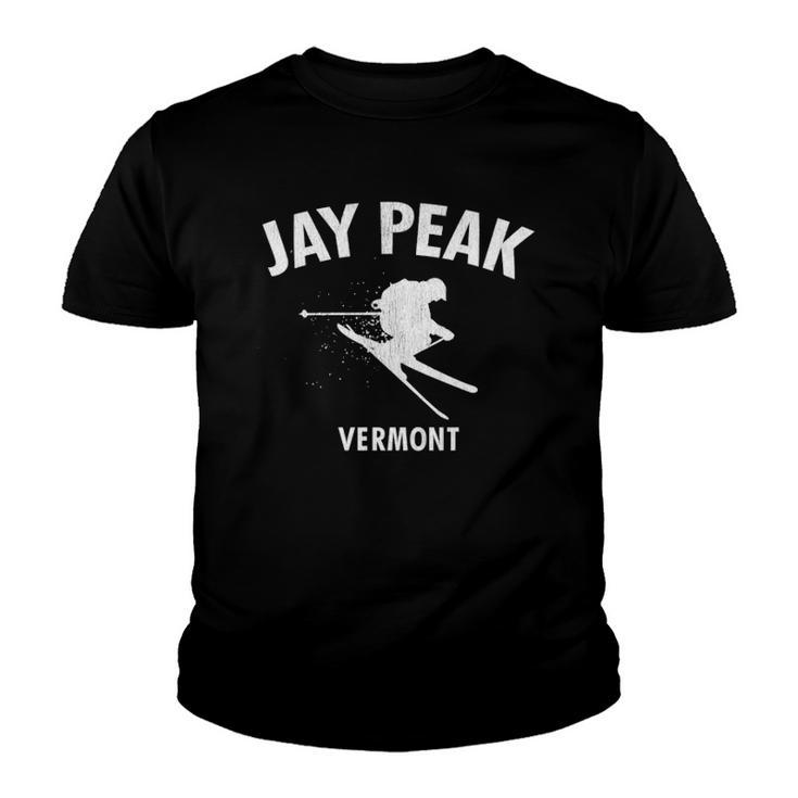Jay Peak Skiing Vermont Ski Youth T-shirt
