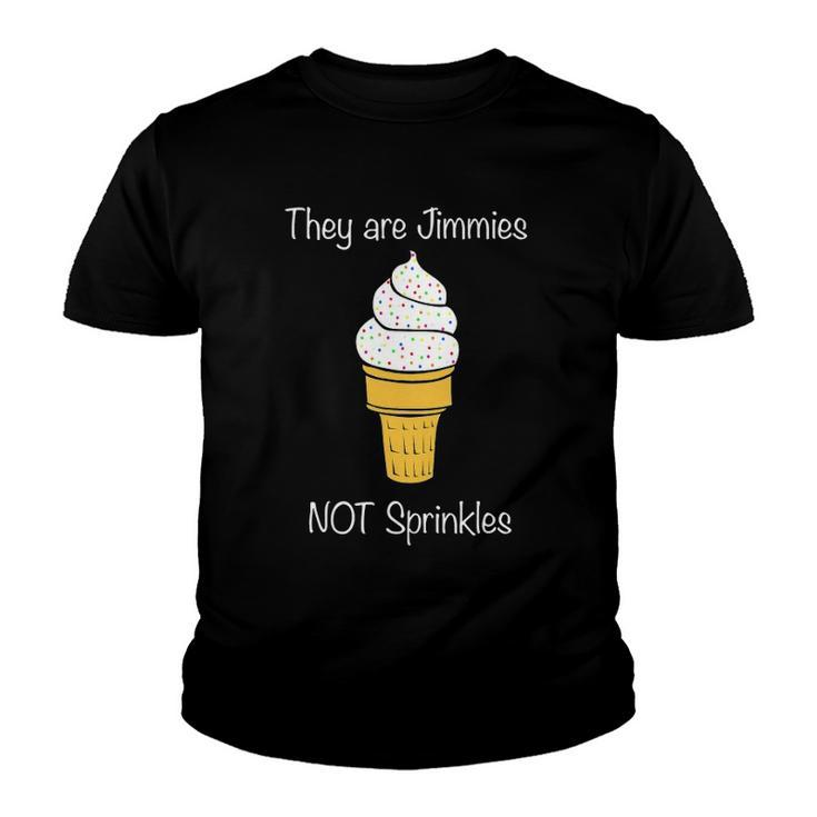 Jimmies Not Sprinkles Ice Cream Cone Youth T-shirt