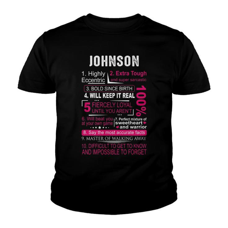 Johnson Name Gift   Johnson V2 Youth T-shirt