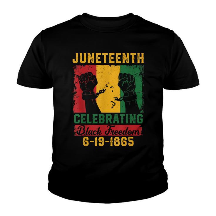 Juneteenth Celebrating Black Freedom 1865 Independence Day Youth T-shirt