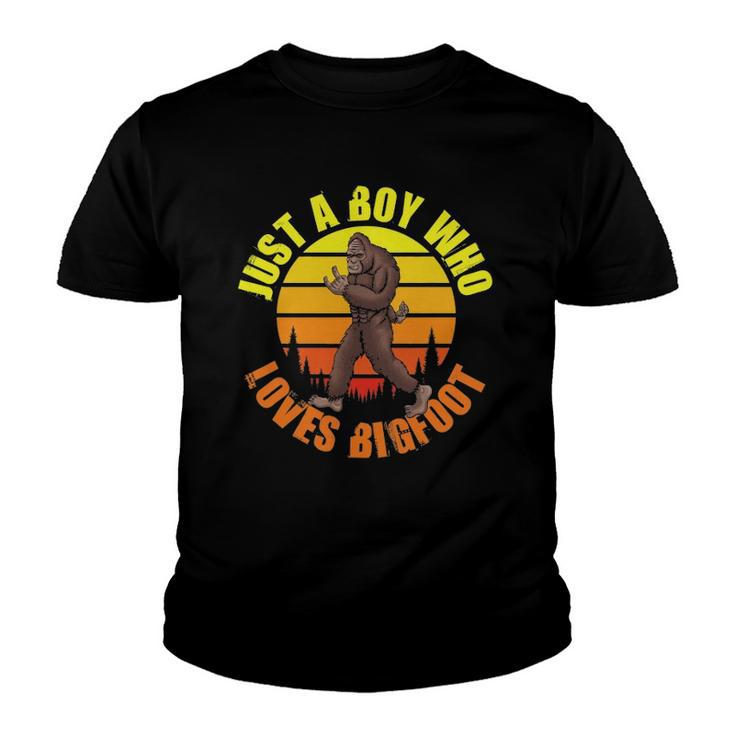 Just A Boy Who Loves Bigfoot Youth T-shirt