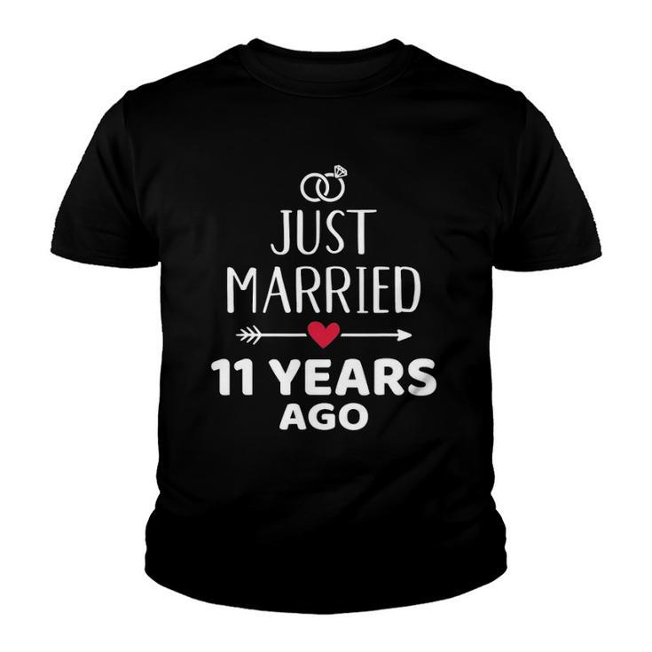Just Married 11 Years Ago For 11Th Wedding Anniversary Youth T-shirt