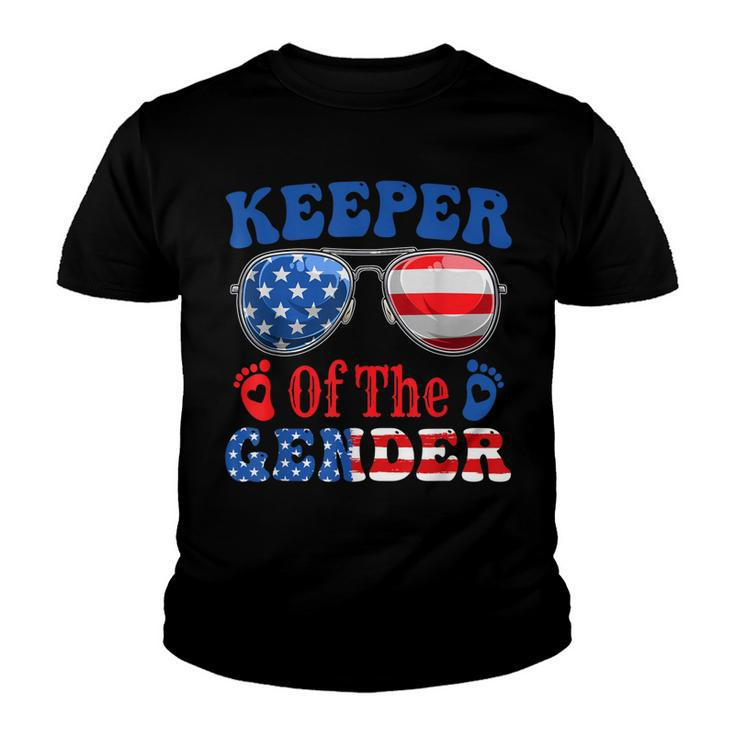 Keeper Of The Gender 4Th Of July Baby Gender Reveal  Youth T-shirt