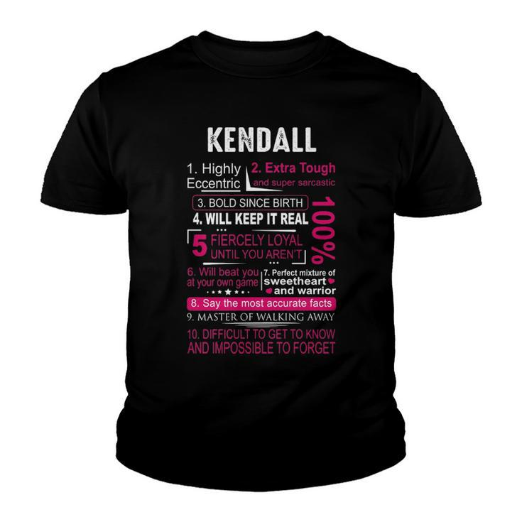 Kendall Name Gift   Kendall Name Youth T-shirt