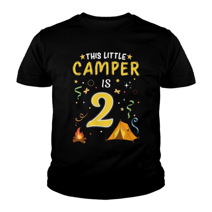 Kids 2 Year Old Camper Kids 2Nd Birthday Camping Costume  Youth T-shirt