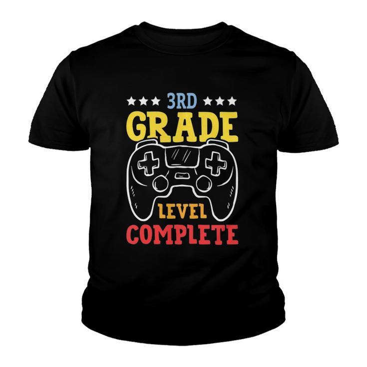 Kids 3Rd Grade Level Complete Last Day Of School Game Controller Youth T-shirt