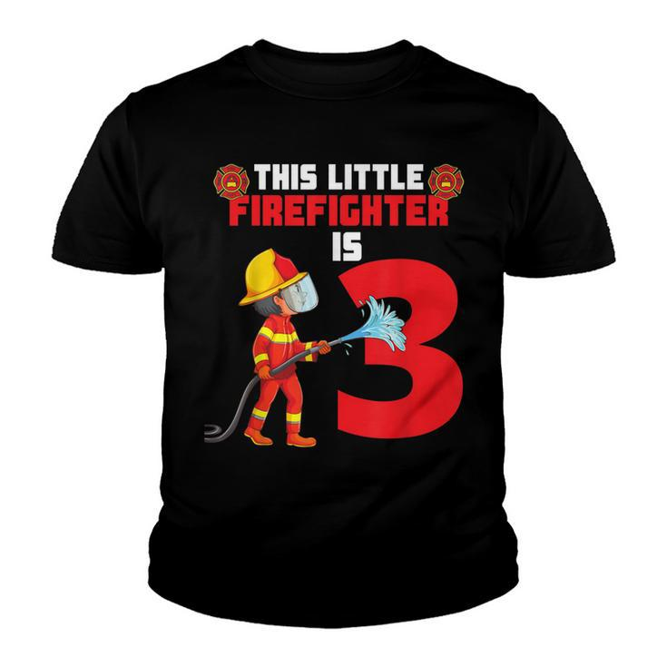 Kids Fire Truck 3Rd Birthday 3 Year Old Boy Toddler  Youth T-shirt