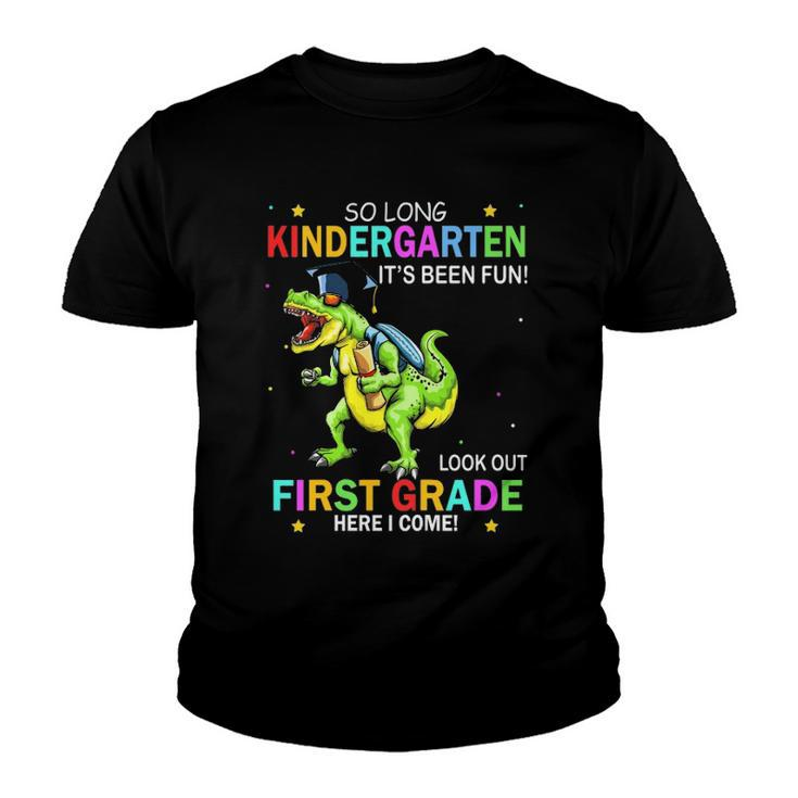 Kids So Long Kindergarten Graduation Class 2022 Dinosaur Kids Youth T-shirt