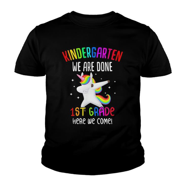 Kindergarten Graduation 1St Grade Unicorn Class Of 2022 Girl Youth T-shirt