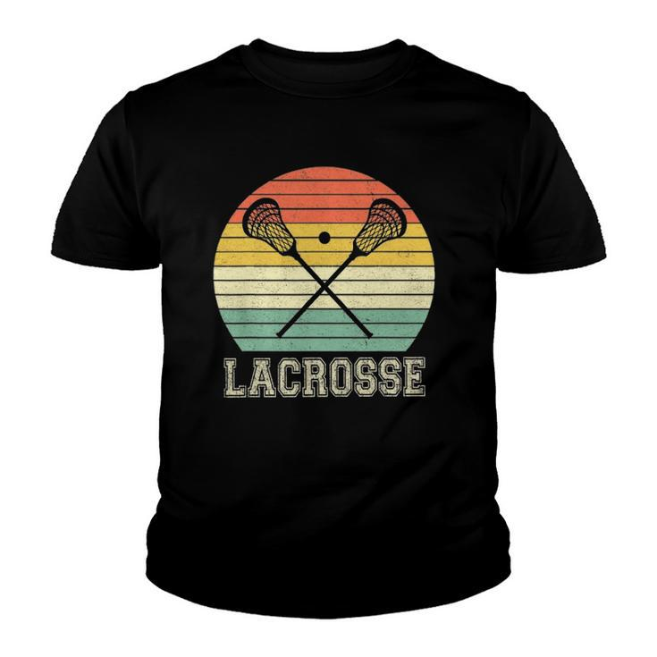 Lacrosse Vintage Retro Lacrosse Stick Sun Gifts Youth T-shirt