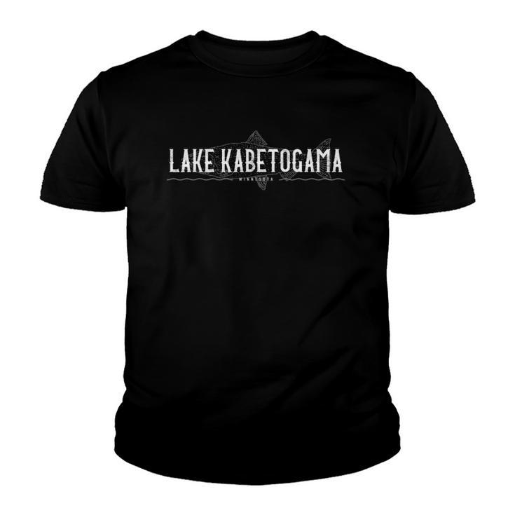 Lake Kabetogama Minnesota Fish Lover Gift Youth T-shirt