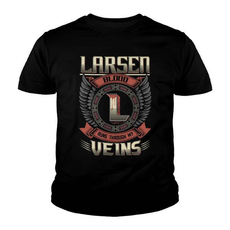 Larsen Blood  Run Through My Veins Name Youth T-shirt