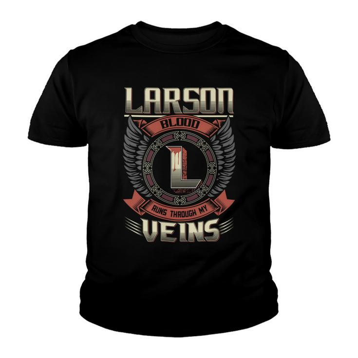 Larson Blood  Run Through My Veins Name V2 Youth T-shirt