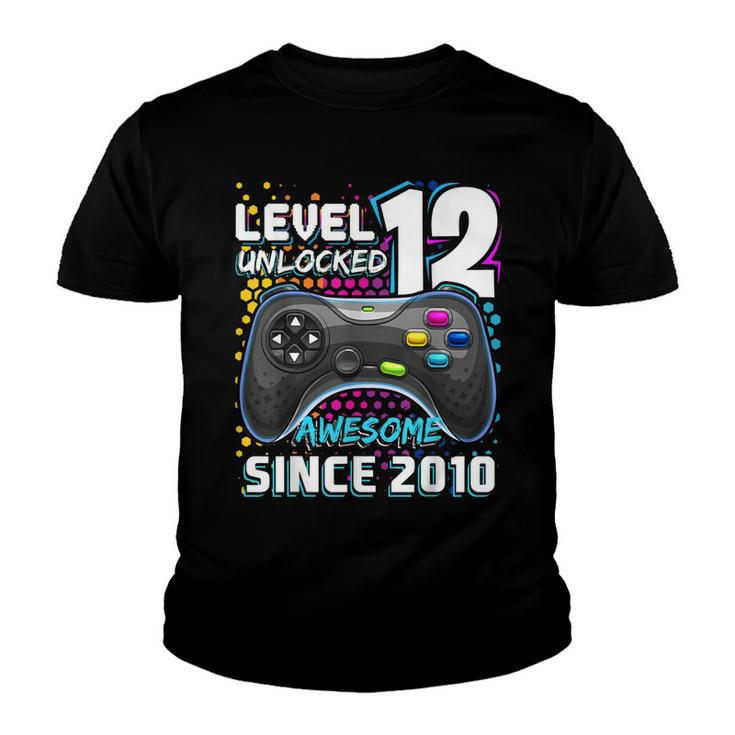 Level 12 Unlocked Awesome 2010 Video Game 12Th Birthday  V3 Youth T-shirt