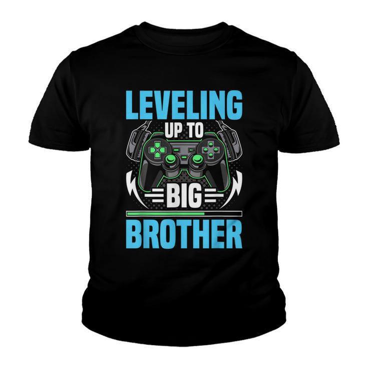Leveling Up To Big Brother Video Gamer Gaming  Youth T-shirt
