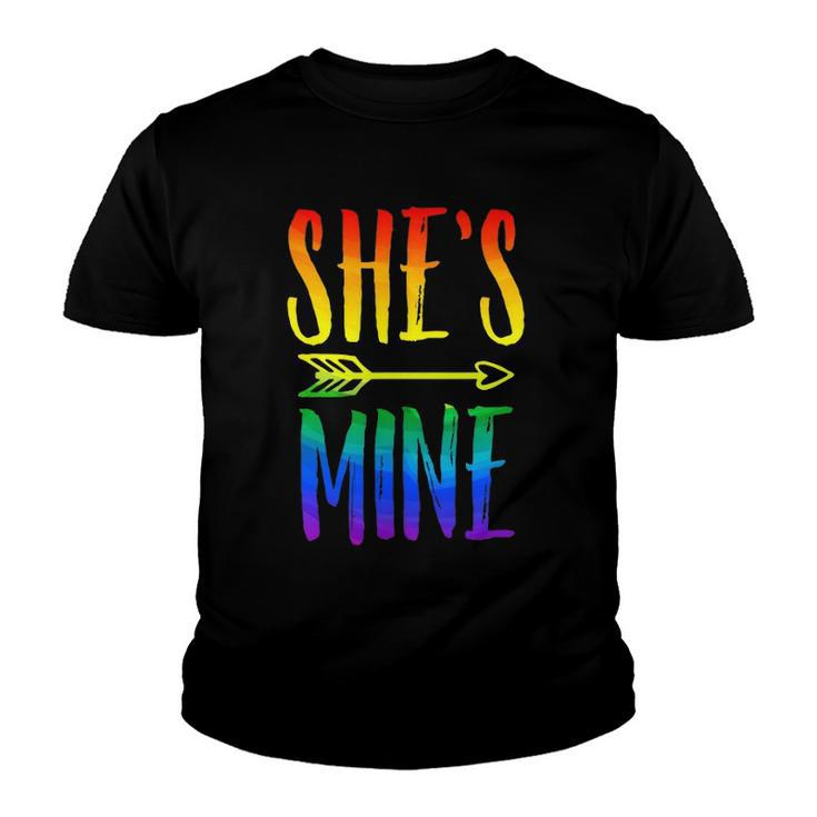 Lgbt Pride Shes Mine Im Her Lesbian Couple Matching Lover Youth T-shirt