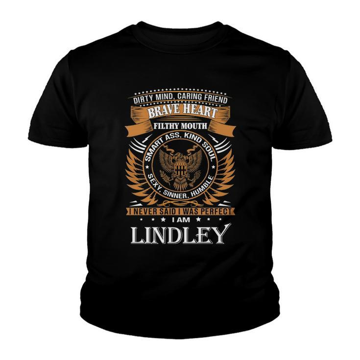 Lindley Name Gift   Lindley Brave Heart Youth T-shirt