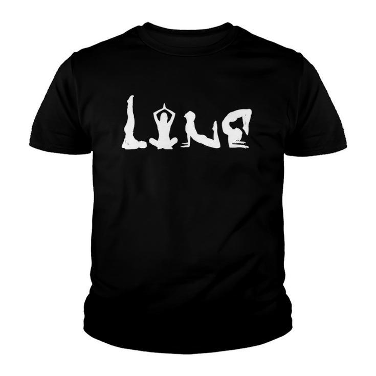 Love Yoga Pose  Gift For Yoga Lover Youth T-shirt