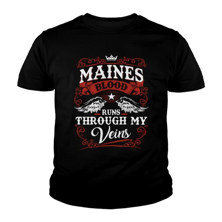 Maines Name Shirt Maines Family Name Youth T-shirt