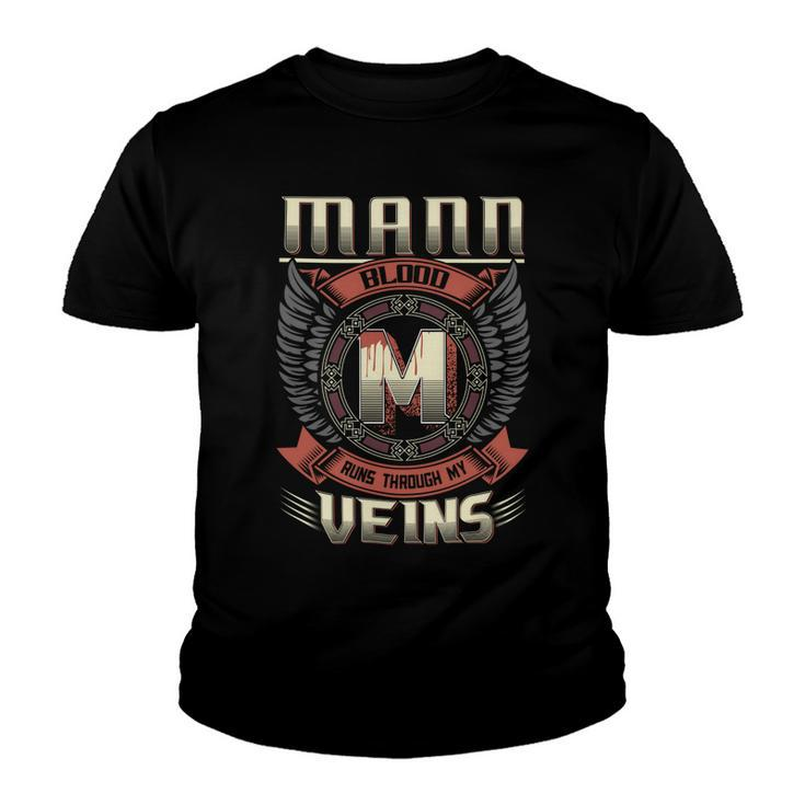 Mann Blood  Run Through My Veins Name V10 Youth T-shirt