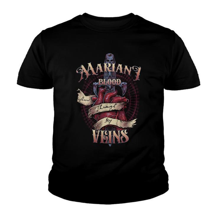 Mariani Blood Runs Through My Veins Name Youth T-shirt