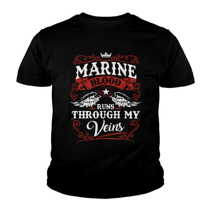 Marine Name Shirt Marine Family Name V2 Youth T-shirt