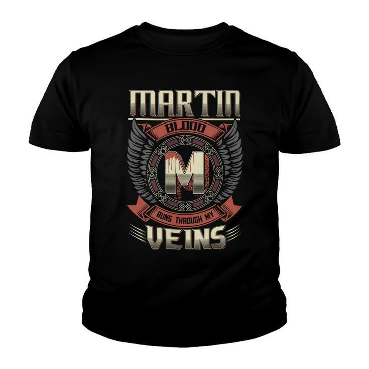 Martin Blood  Run Through My Veins Name V4 Youth T-shirt