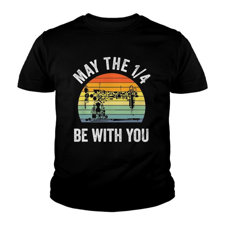 May The 14 Be With You Sewing Machine Quilting Vintage Youth T-shirt