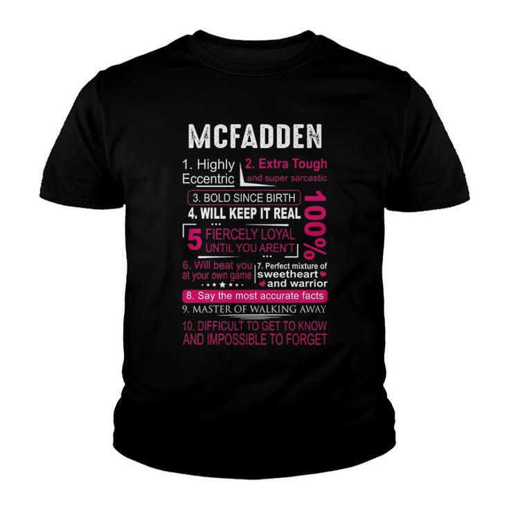 Mcfadden Name Gift   Mcfadden Youth T-shirt