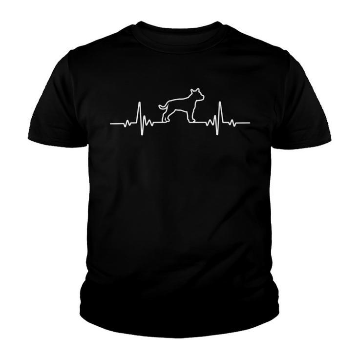 Minimalist Heartbeat American Staffordshire Terrier Youth T-shirt