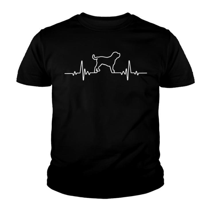 Minimalist Heartbeat English Mastiff Youth T-shirt