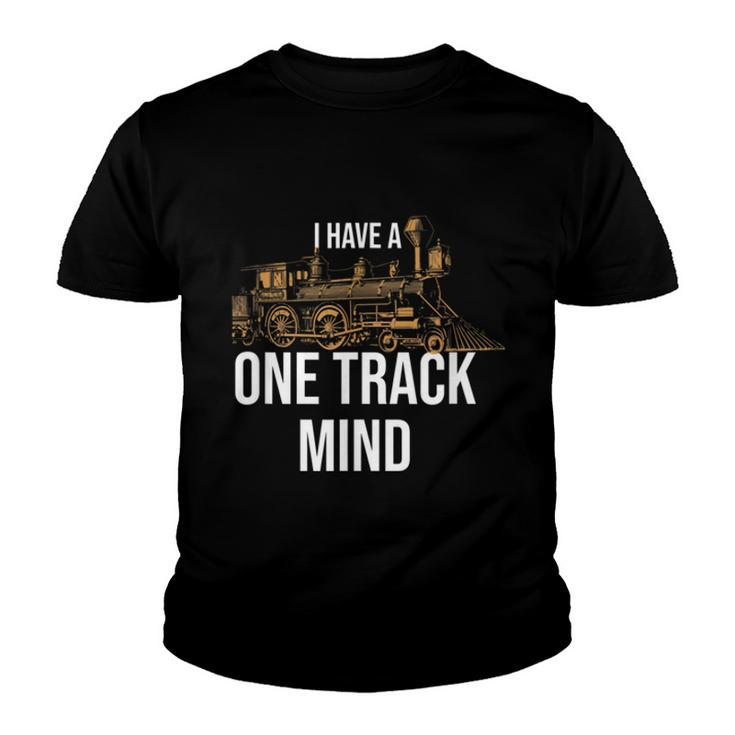 Model Train Locomotive Railroad Collector  Youth T-shirt