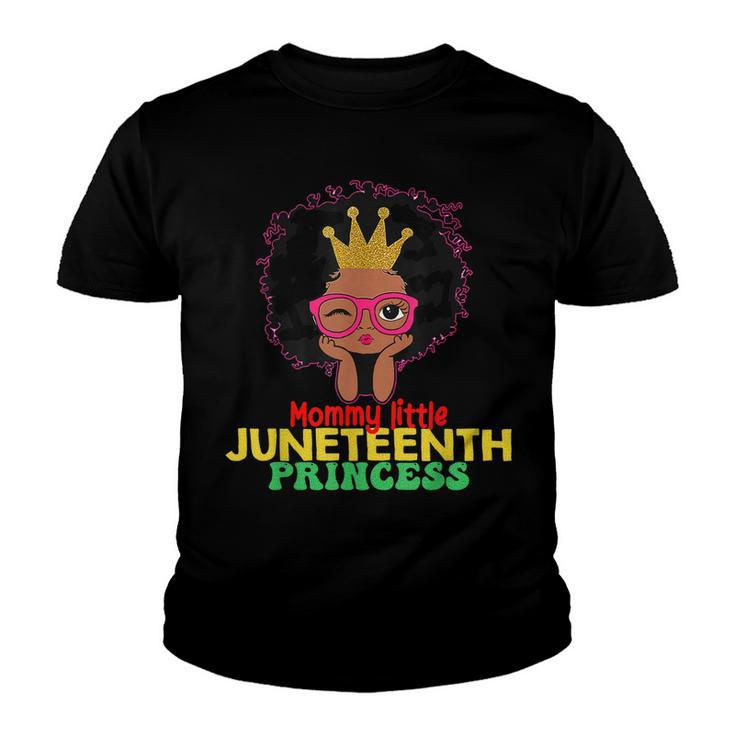 Mommy Little Junenth Princess Celebrate 19Th Black Girl  Youth T-shirt