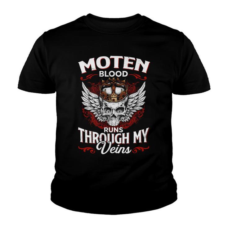 Moten Blood Runs Through My Veins Name Youth T-shirt