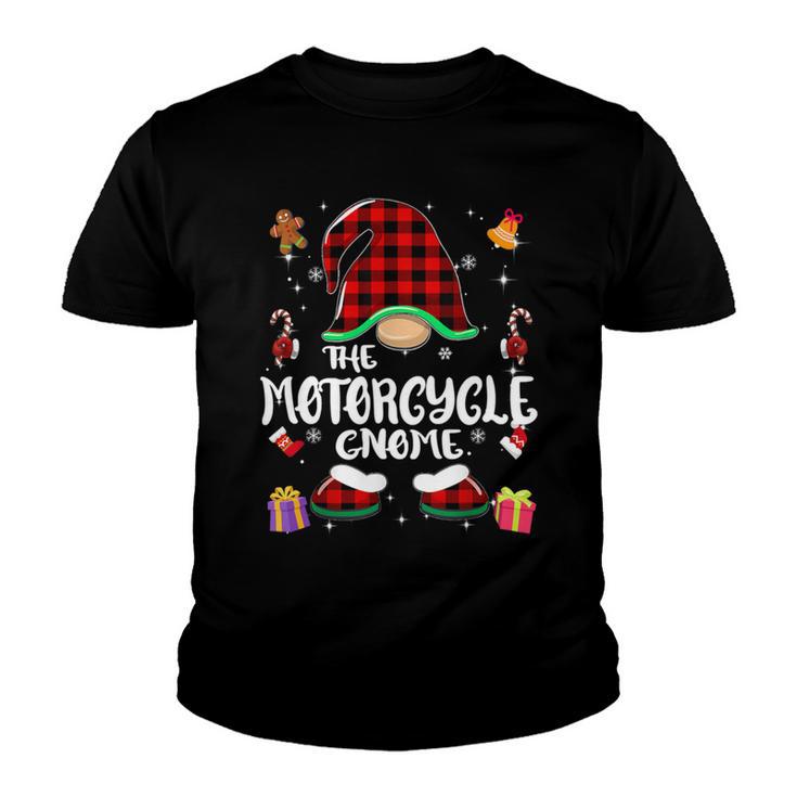 Motorcycle Gnome Buffalo Plaid Red 460 Shirt Youth T-shirt